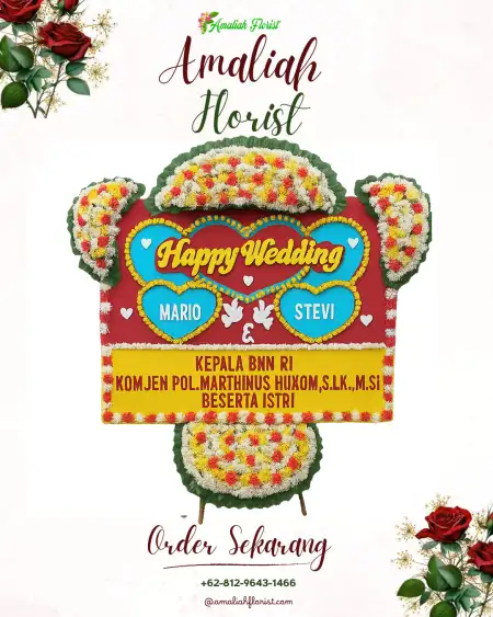 Papan Bunga Pernikahan Weru Lor